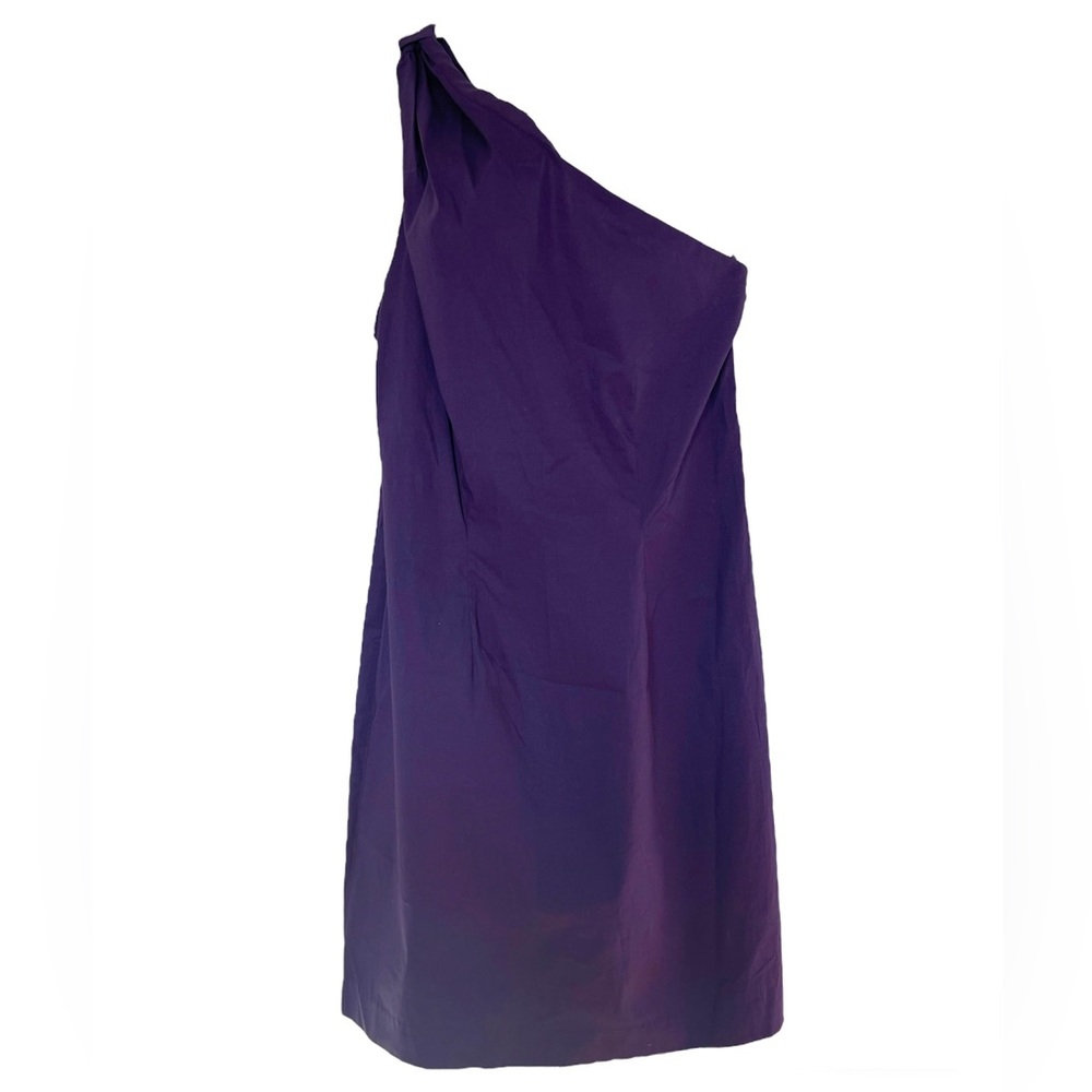 Gap Mini Dress • NWT • One Shoulder • Purple • Lightweight Cotton • Side Zipper